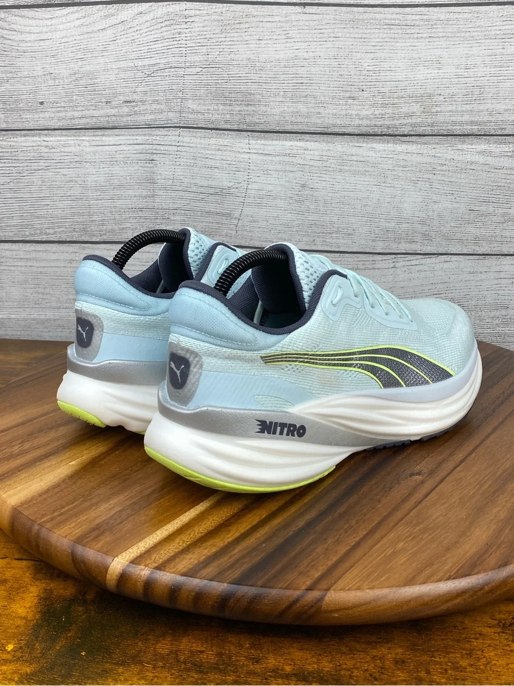 Puma Magnify Nitro 2 Light Blue Fizzy Apple Running Shoe 377540-15 Women Size 9